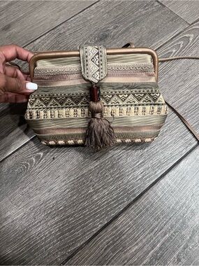 Vintage Sharif Crossbody Bag | Tapestry Boho Tassel